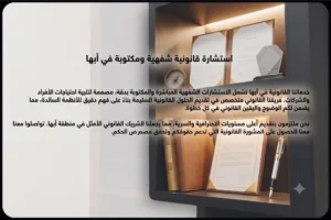 استشارة قانونية شفهية ومكتوبة في ابها
