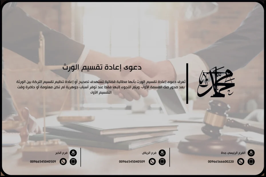 دعوى إعادة تقسيم الورث