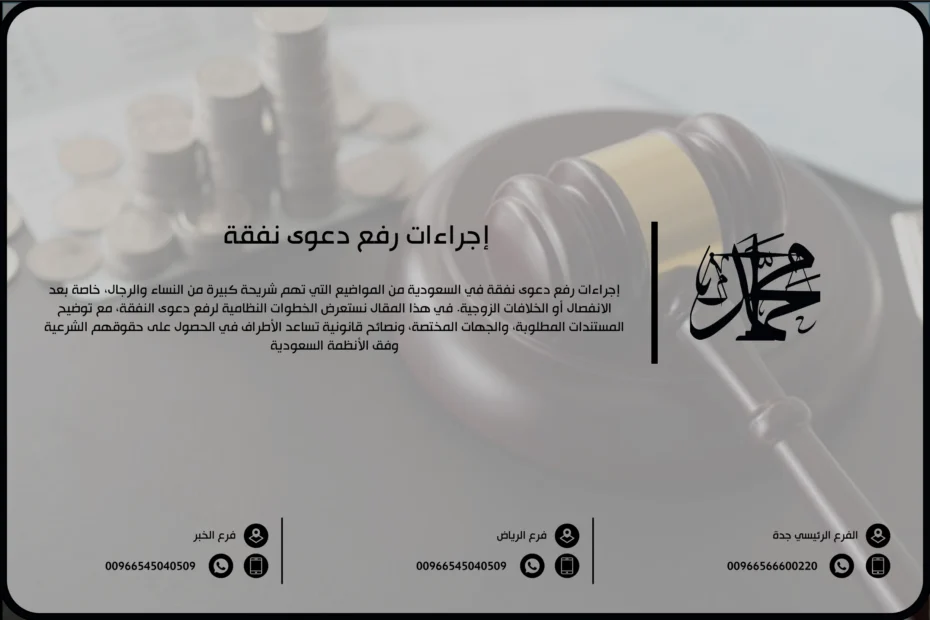 إجراءات رفع دعوى نفقة